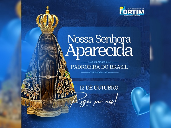 HOJE É COMEMORADO O DIA DE NOSSA SENHORA APARECIDA